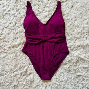 Maroon/Purple One Piece Swimsuit
